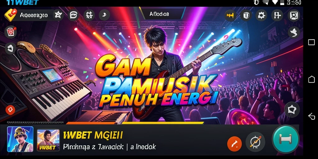 Screenshot gameplay menampilkan tantangan musik yang menarik.