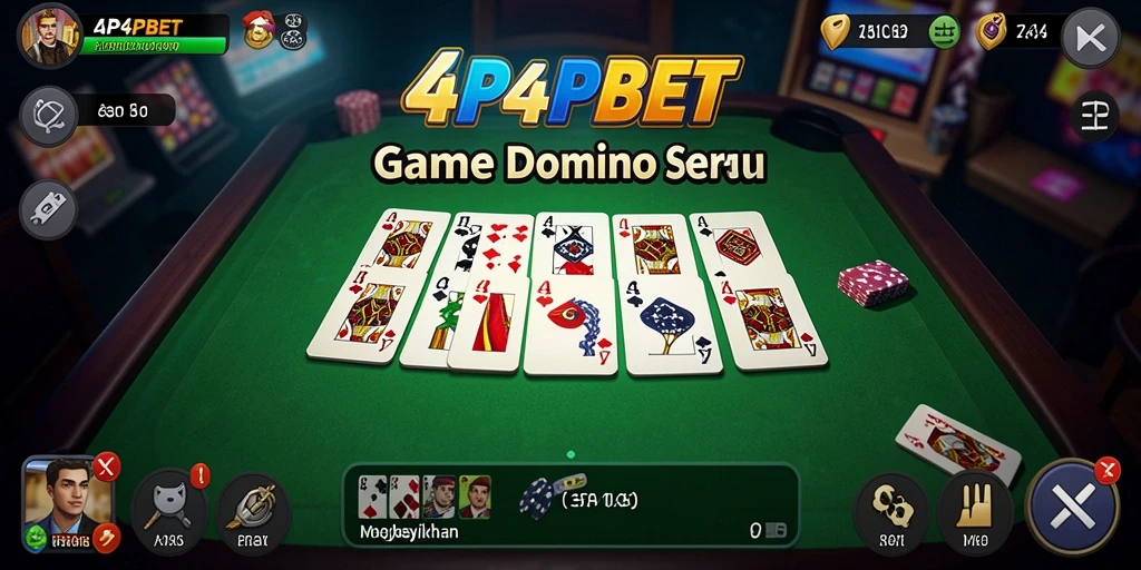 Tampilan layar utama 4P4PBET dengan aksi seru permainan Domino.