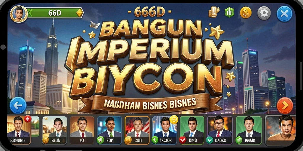 Screenshot menampilkan gameplay 66D saat mengelola bisnis Tycoon.