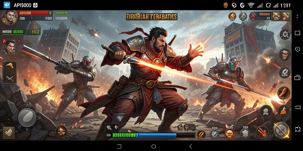 Tampilan gameplay menegangkan dalam API5000 yang menuntut strategi matang.