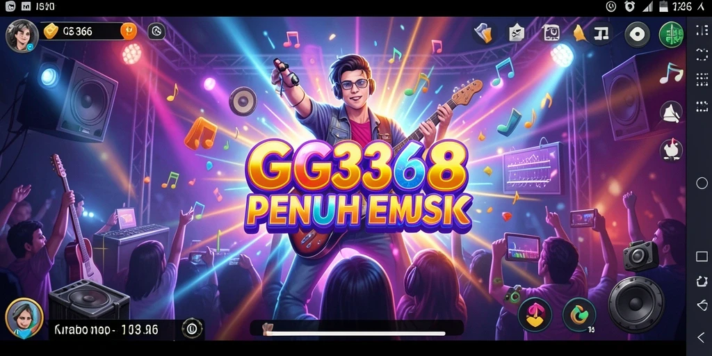 Tampilan gameplay GG368 dengan berbagai lagu menarik dan interaksi seru.