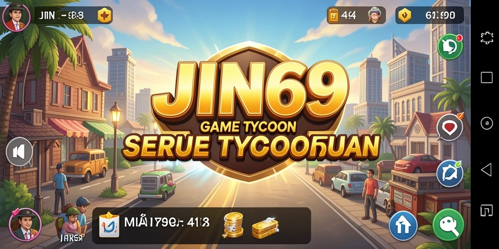 Tampilan gameplay seru dalam JIN69 yang menawarkan pengalaman Tycoon menarik.