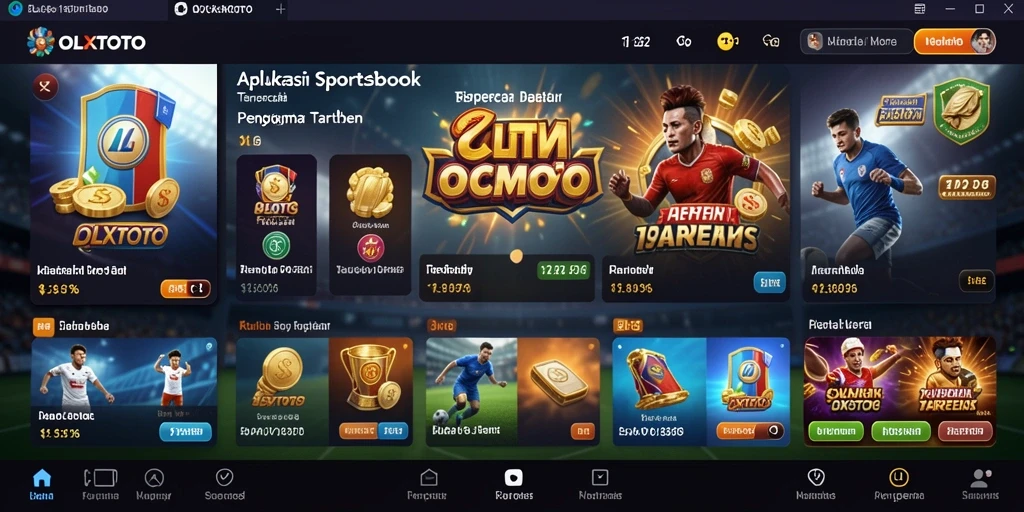 Ilustrasi utama gameplay Sportsbook OLXTOTO dengan taruhan langsung.