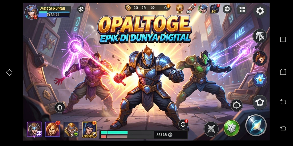 Tampilan pertarungan seru dalam OPALTOGEL dengan karakter yang beraksi.