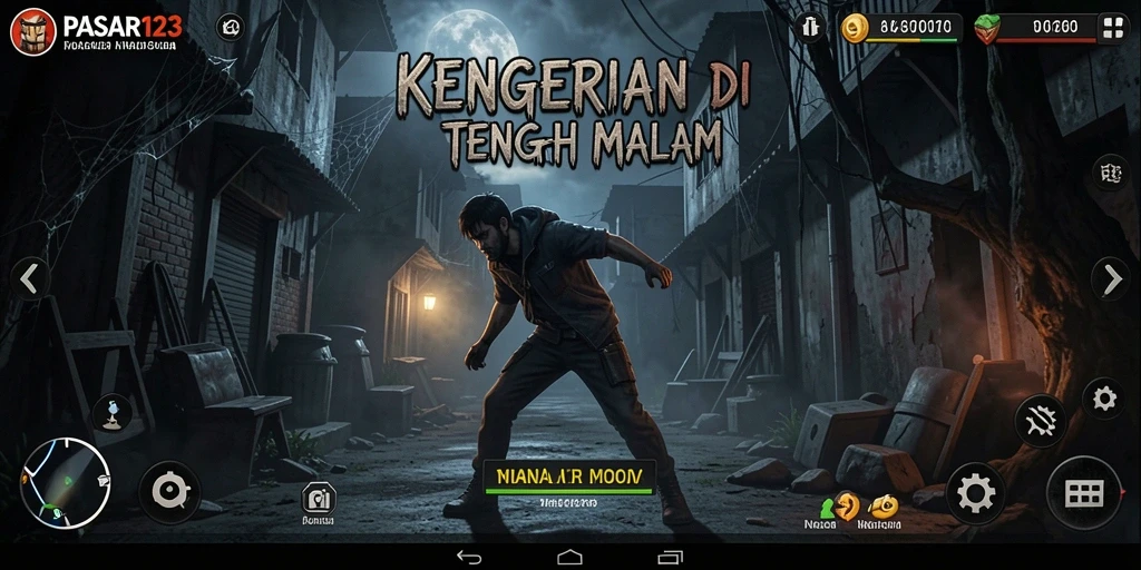 Tangkapan layar menampilkan momen menegangkan dalam gameplay PASAR123.