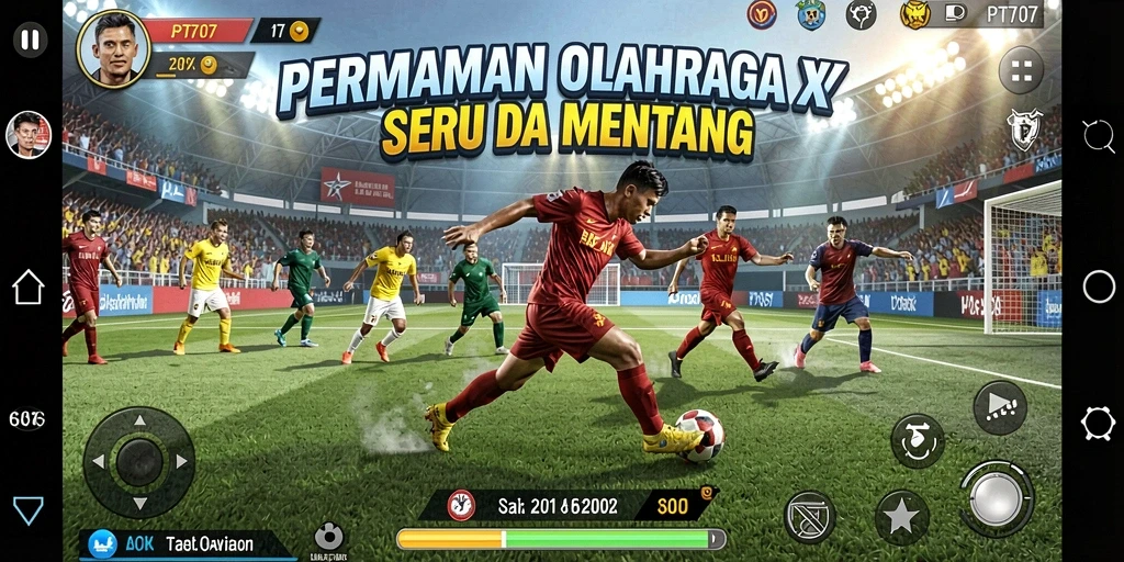 Screenshot PT707 menampilkan aksi olahraga yang mendebarkan dan seru.