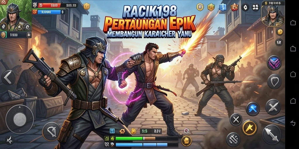 Tampilan aksi gameplay Fighting di RACIK198 yang mendebarkan.