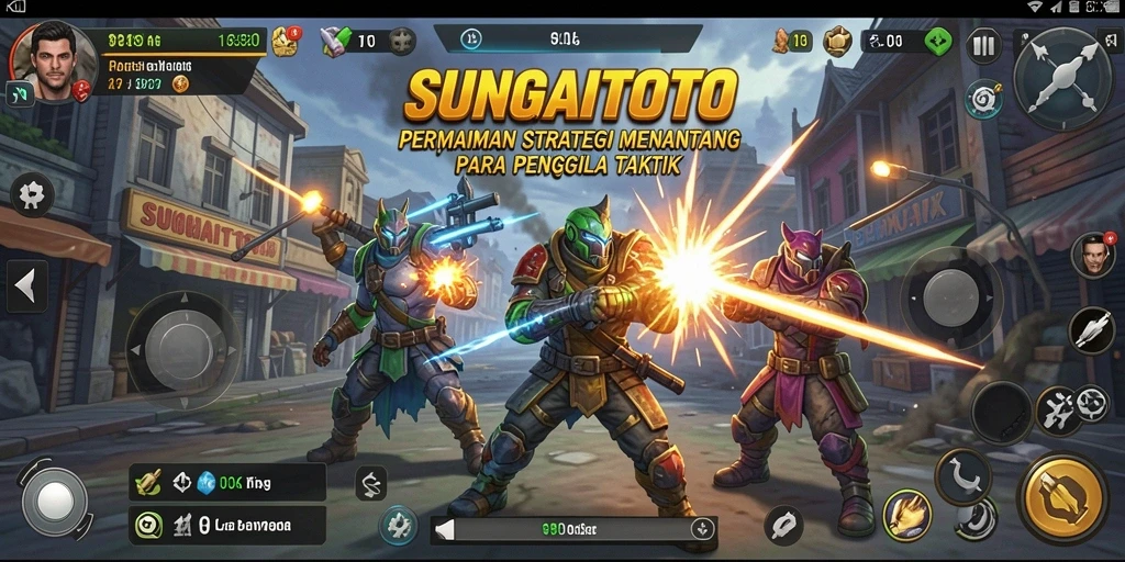 Tampilan gameplay strategi yang menarik dan mendebarkan.