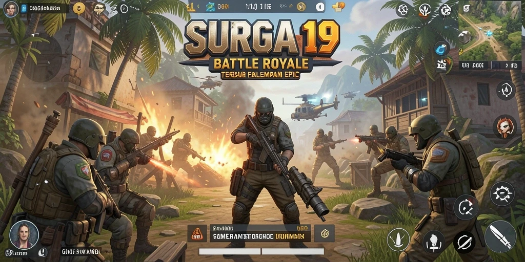 Gameplay seru dan menegangkan di SURGA19 Battle Royale.
