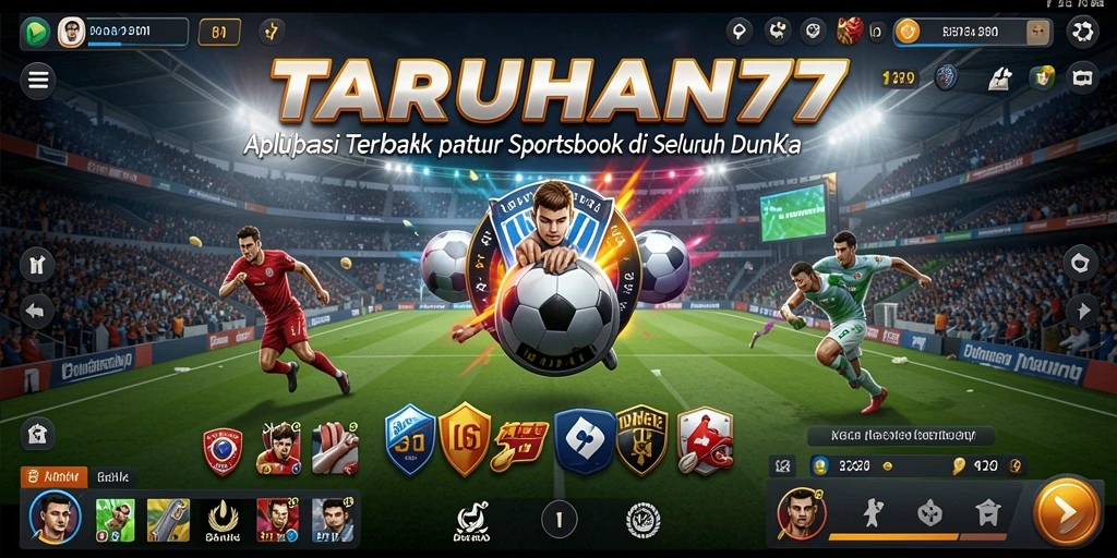 Tampilan antarmuka pengguna TARUHAN77 saat bermain taruhan olahraga.