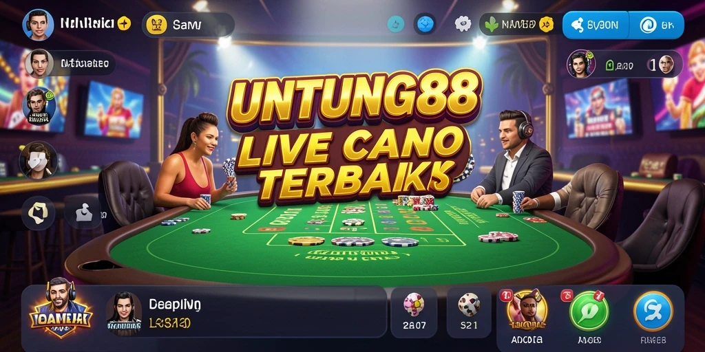 Screenshot UNTUNG88 menampilkan gameplay yang menarik dengan dealer live.