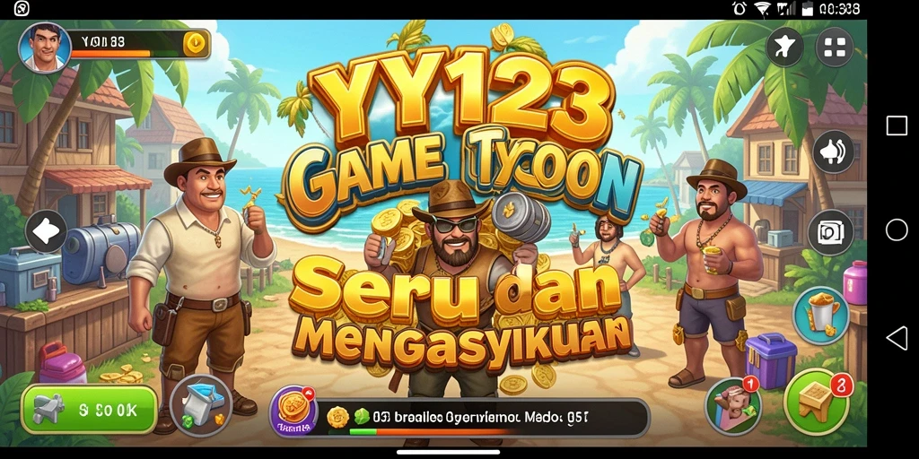 Tampilan gameplay <strong>YY123</strong> yang menarik dan realistis dalam membangun bisnis.
